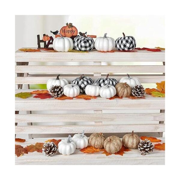 Lvydec Juego de calabazas artificiales para decoración de
