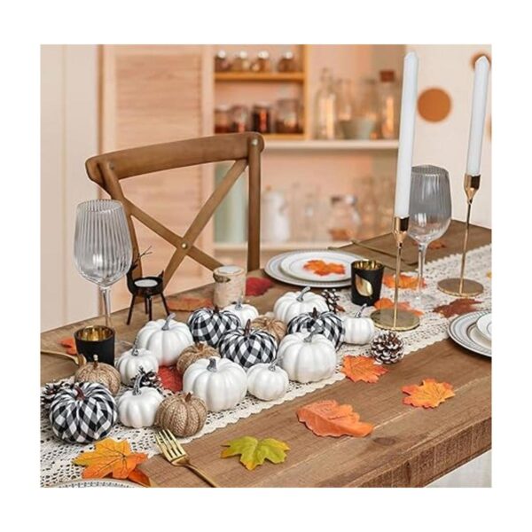 Lvydec Juego de calabazas artificiales para decoración de