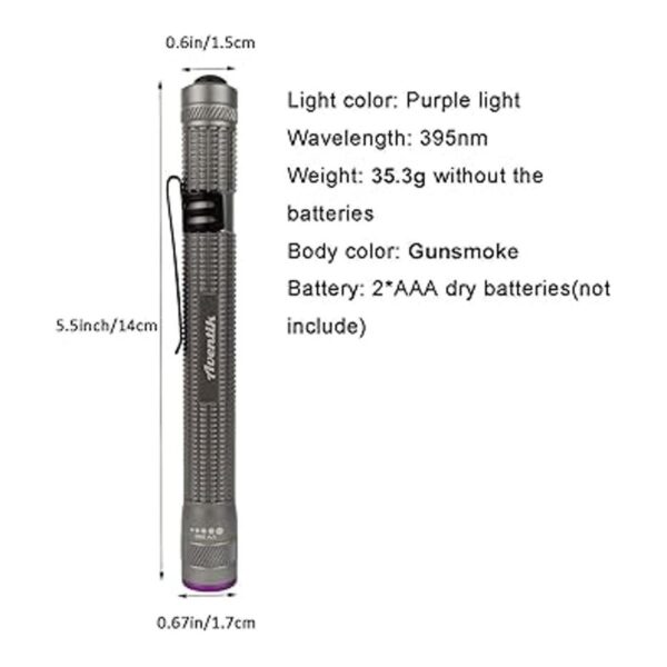 D Aventik Edison Design Power 395nm Zoomable Pen Light