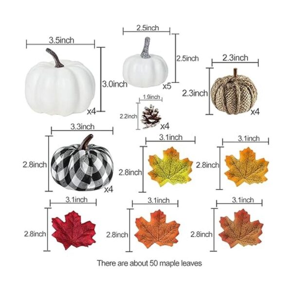 Lvydec Juego de calabazas artificiales para decoración de
