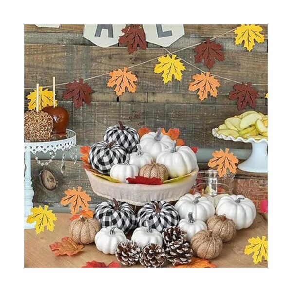 Lvydec Juego de calabazas artificiales para decoración de