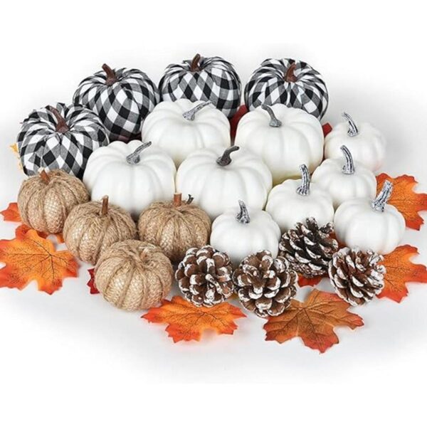 Lvydec Juego de calabazas artificiales para decoración de