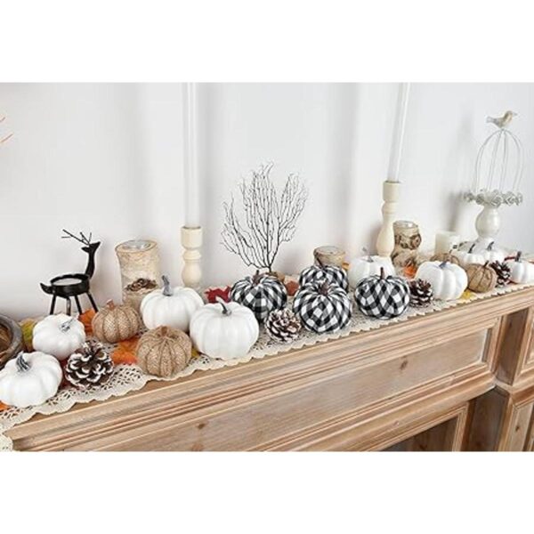 Lvydec Juego de calabazas artificiales para decoración de
