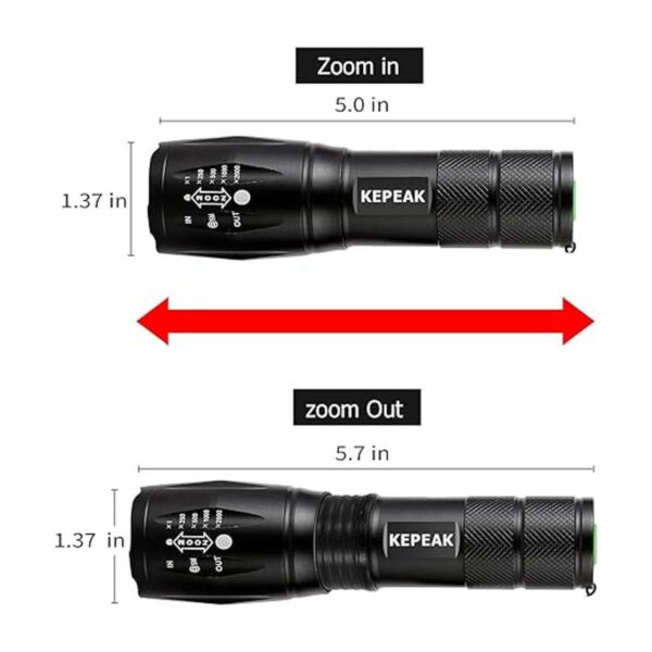 KEPEAK Linterna LED linterna táctica de 5 modos_2