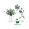 FEQO 36 tallos de eucalipto tallos verdes artificiales