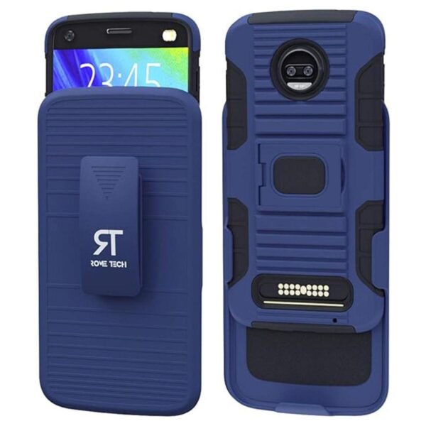 Moto Z2 Play Phone Case with Belt Clip Dual Layer Heavy_1