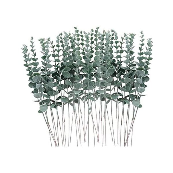 FEQO 36 tallos de eucalipto tallos verdes artificiales