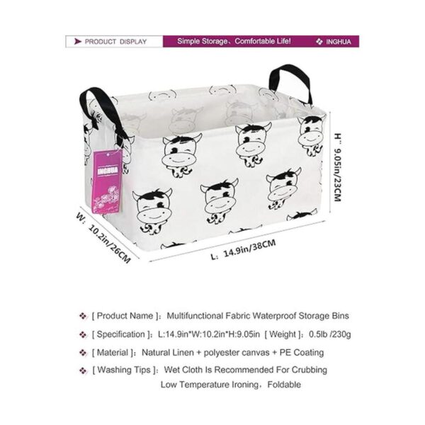 INGHUA Cesta de almacenamiento rectangular para juguetes
