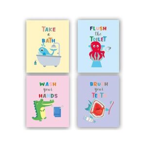 Divertido juego de arte de baño para niños decoración de_1