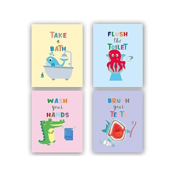 Divertido juego de arte de baño para niños decoración de_1