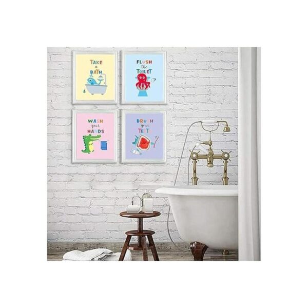 Divertido juego de arte de baño para niños decoración de_3