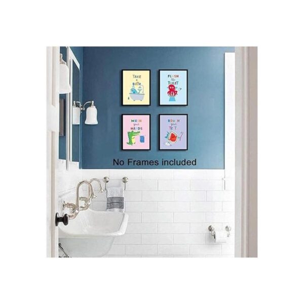 Divertido juego de arte de baño para niños decoración de_2