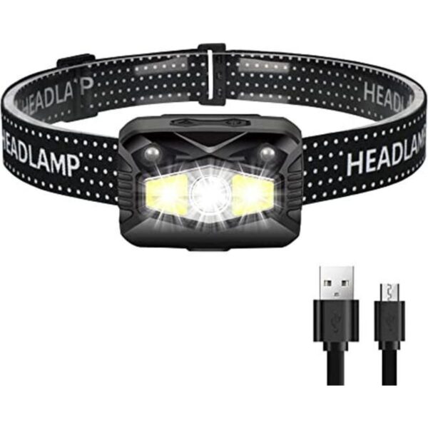 Lunas sido LED faro recargable USB Super brillante Montion_1