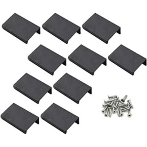 LC LICTOP Tirador oculto de aluminio negro plano de 1.96_1