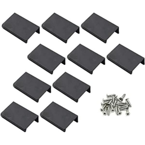 LC LICTOP Tirador oculto de aluminio negro plano de 1.96_1
