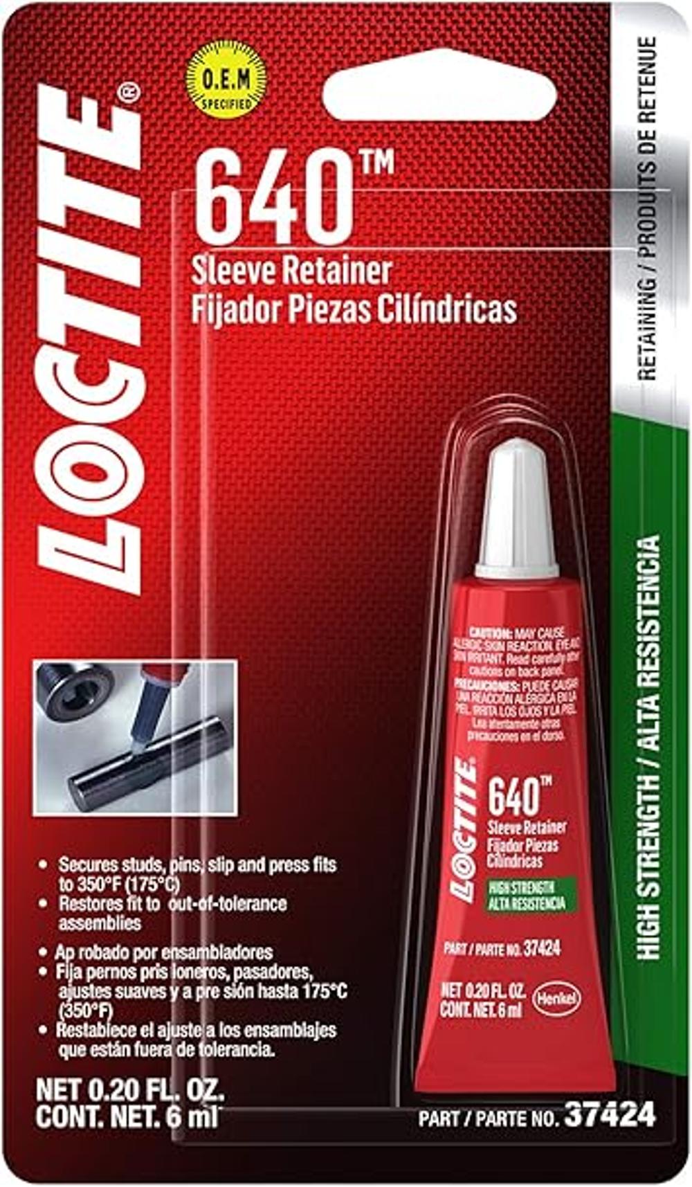 LOCTITE 640 tubo retenedor de manga de alta resistencia