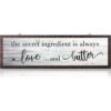 The Secret Ingredient Is Always Love and Butter Letrero