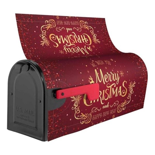 Cubierta de buzón de correo para feliz Navidad rojo_2