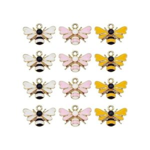 JJGQAZ 30 colgantes de abejas de colores mezclados_1