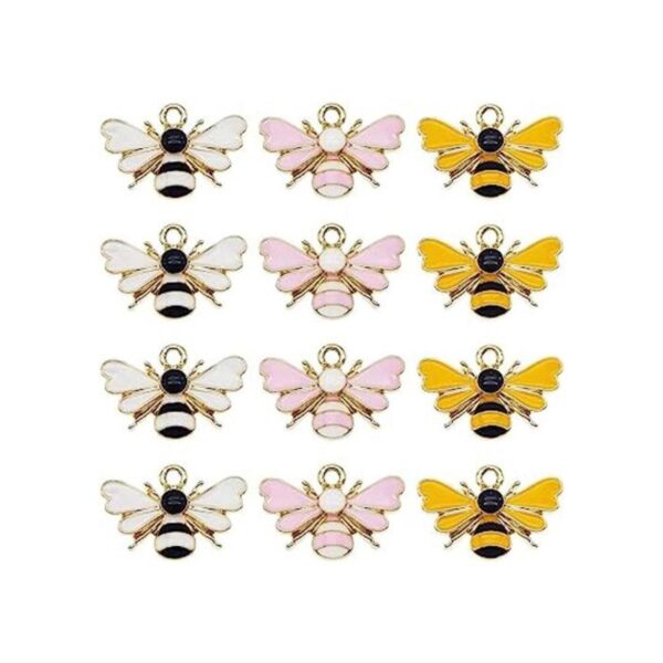 JJGQAZ 30 colgantes de abejas de colores mezclados_1