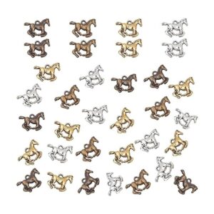 PH PandaHall 120 colgantes de 4 colores para caballo