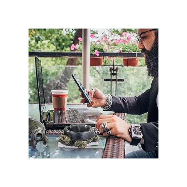 LESES Cenicero para cigarrillos al aire libre con tapa