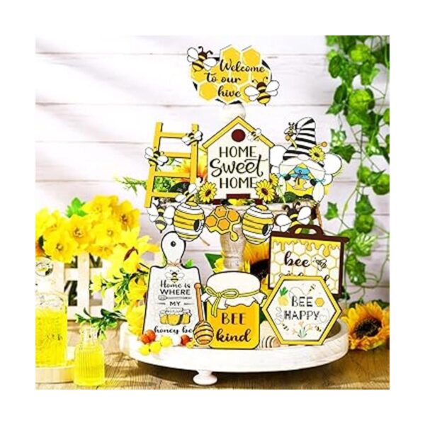 Juego de 14 bandejas escalonadas para decoración de abeja