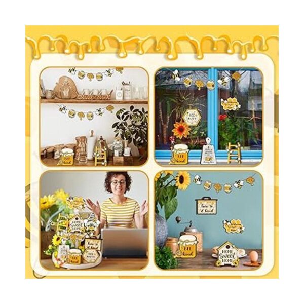 Juego de 14 bandejas escalonadas para decoración de abeja