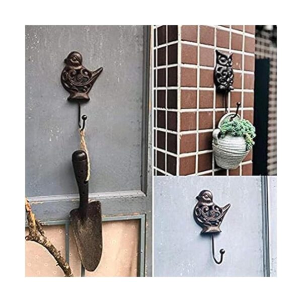 KiaoTime Ganchos de pared de hierro fundido vintage para