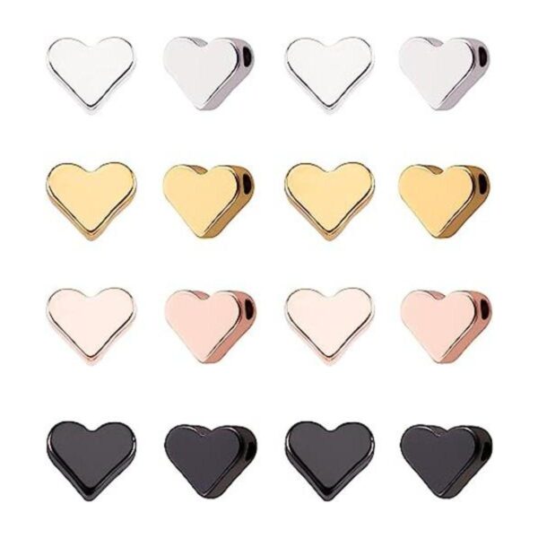 PH PandaHall Cuentas de corazón 40 cuentas espaciadoras
