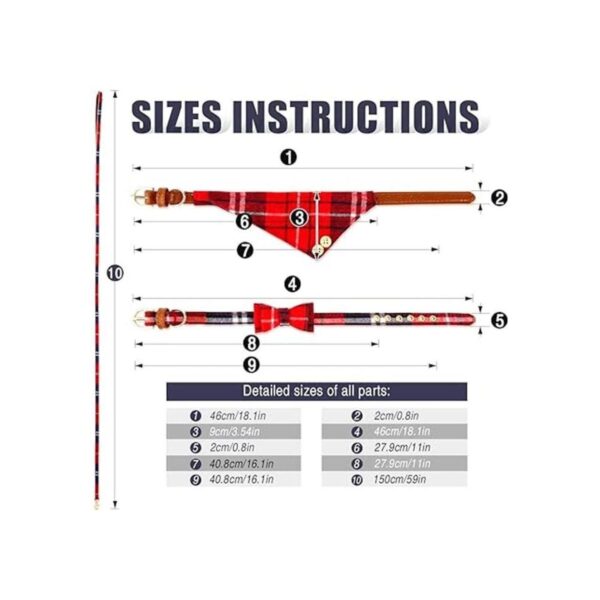 Collar de 3 piezas para perros pequeños y medianos correa_4