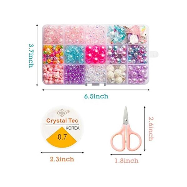 OSNIE Kit de fabricación de joyas de cuentas para niños y_2