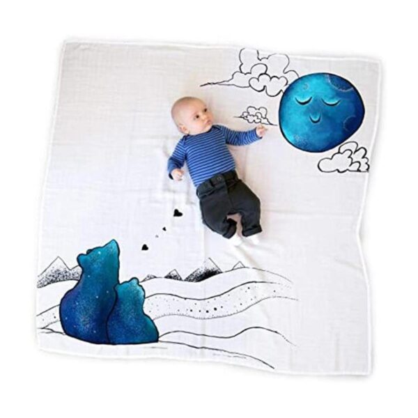 JumpOff Jo Manta de hito del bebé osos azules a la luna_1