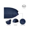 Encasa Homes Juego de 2 fundas de almohada color azul