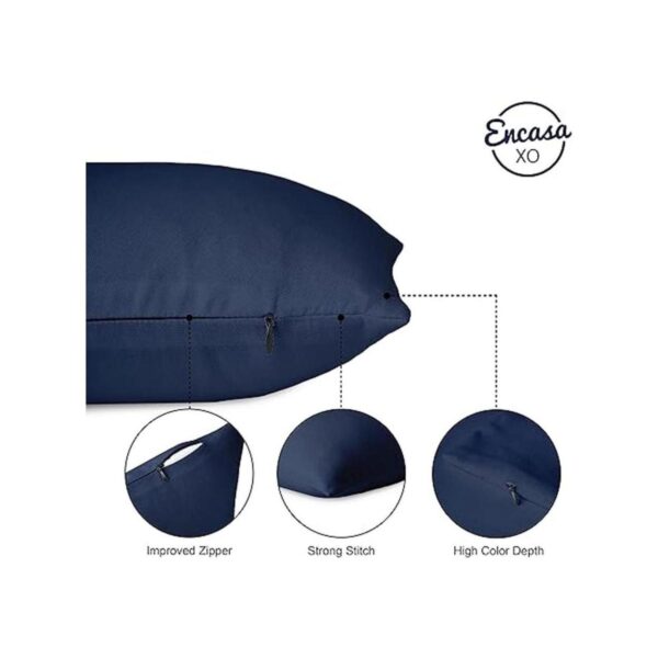 Encasa Homes Juego de 2 fundas de almohada color azul