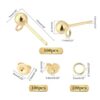 PH PandaHall 300 aretes de bola de oro de 18 quilates 100_4