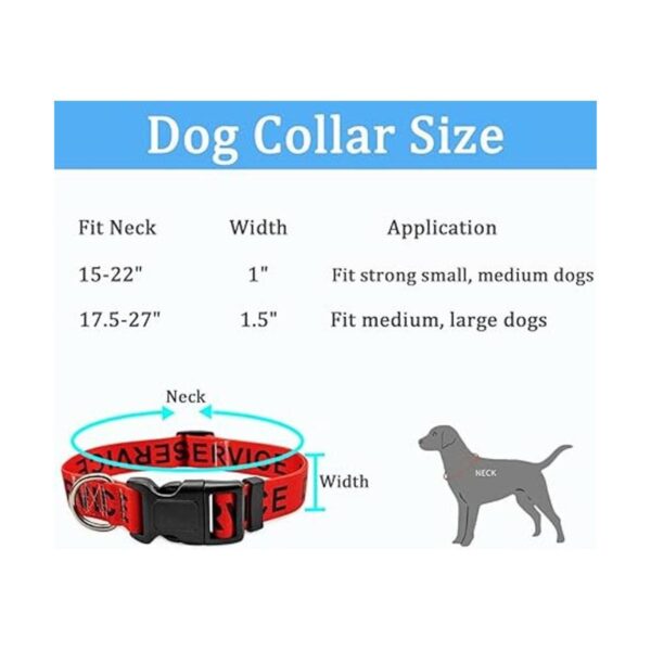 MayPaw Collar de perro de servicio 1 pulgada y 1.5_4