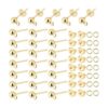PH PandaHall 300 aretes de bola de oro de 18 quilates 100_1