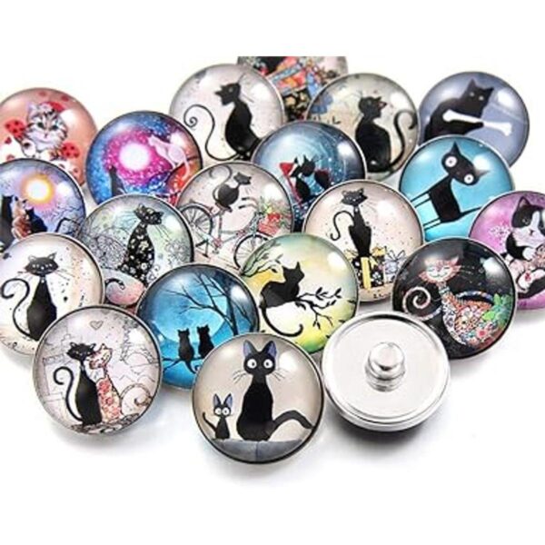 Coeufuedy 20 dijes de joyería de gato de 0.709 in_3