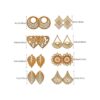 Kit de fabricación de aretes colgantes de madera africana
