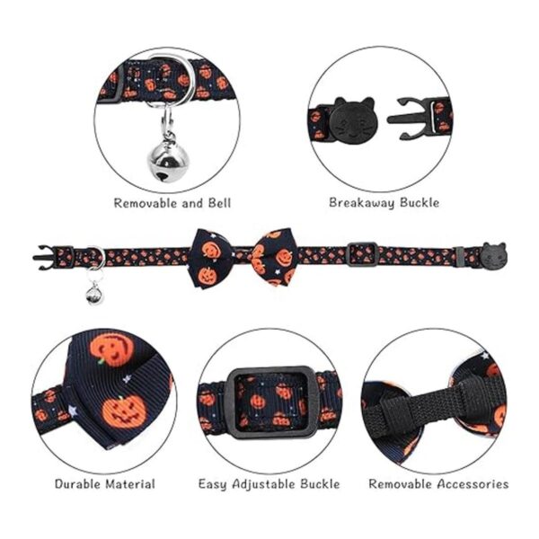4 collares ajustables para Halloween con pajarita