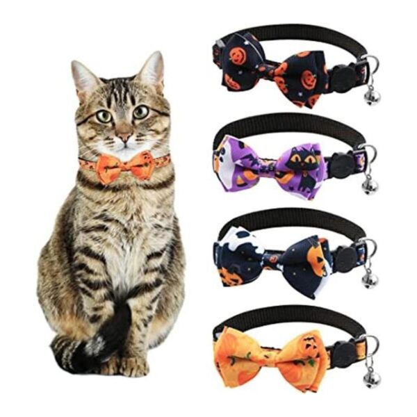 4 collares ajustables para Halloween con pajarita