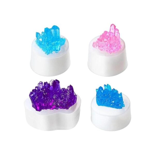 4 moldes de cristal de resina de silicona de resina de