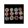 Lucky Monet Lote de 12 broches de cristal de diamantes de_2