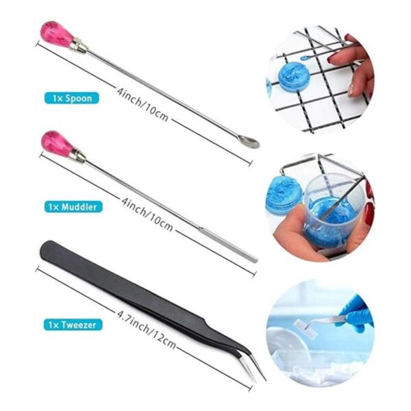 Kit de 16 palillos de silicona para agitar cepillo epoxi