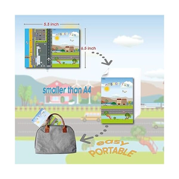 Tablero de juegos magnético portátil autos aviones_4