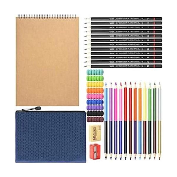 HomeMall Juego de lápices de dibujo 37 paquetes de kit de