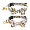 KUDES 2 collares de perro con pajarita collar de perro