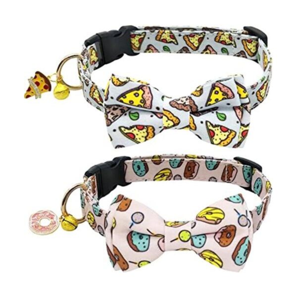 KUDES 2 collares de perro con pajarita collar de perro