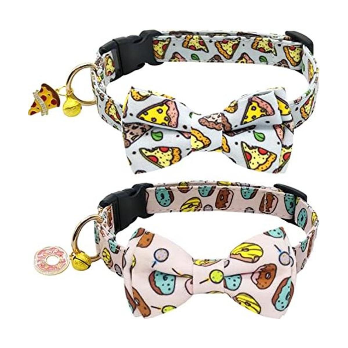 KUDES 2 collares de perro con pajarita collar de perro